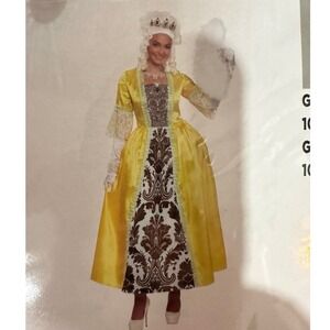 Bridgerton Regency Romance Queen‎ Costume Yellow Gown Dress Large XL 10-12